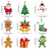 Capoda 36 Sets Christmas Suncatchers Xmas Gift Ornaments DIY Window Paint Art Suncatchers Santa Snowman Reindeer Sun Catchers Christmas Crafts Classroom Activities Art Project (Santa Snowman)