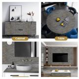 Marble Contact Paper Peel and Stick for Kitchen Countertop, Gray and Gold Wallpaper Removable Self Adhesive Vinyl Waterproof Roll 15.7 393.7" for Cabinets Countertops Wall Covering Easy to Clean