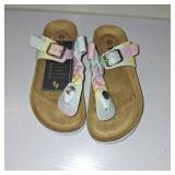 Torotto Boys Girls Cork Footbed Sandals Kids Flip Flops with Adjustable Braided Straps (Toddler/Little Kid/Big Kid) SIZE 31