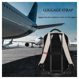 Della Gao Laptop Backpack for Men, Large Anti-Theft Business Travel Backpack with USB Charging Port, Water Resistant College School Computer Bag for Men/Women for 17 Inch Laptop and Notebook