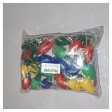 Blowata 6PCS Christmas Light Necklace, Christmas Accessories with 3 Flash Modes, Xmas Light Decorations with Colorful Bulbs for Christmas Accessories Festival Party Supplies Ugly Sweater Decor