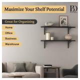 L Brackets for Shelves by Balin Designs for 10 inch -12 Lace Style Shelves   Heavy Duty Decorative Shelf Brackets - Antique Rustic Farmhouse Mantel Shelf Bracket - Included Hardware - Set of 4