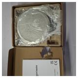 Amazon Basics Digital Kitchen Scale with LCD Display, Tare Function, Multiple Units, Weighs up to 11 Pounds, Batteries Included, Black and Stainless Steel