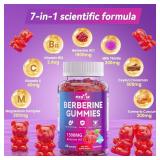 Berberine Gummies 1500mg   High Potency Berberine Supplement with Ceylon Cinnamon and Milk Thistle   Supports Glucose Metabolism & Natural Liver Function   Vegan, Sugar-Free, Non-GMO   60 Count