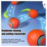 Smart Interactive Cat Toy,2025 New Generation Interactive Cats Toys,Interactive Cat Toys for Indoor C at Ball,Automatic Moving Cats Toy Ball with Tail (Blue+Orange)