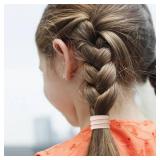 Blonde Toddler Hair Ties, Seamless Baby Girl Hair Bands No Damage, Cotton Girls Hair Ponytail Holders and Small Kids Elastic Holders No Crease, Blond