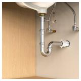 ZM Brass P-trap Pipe Basin Sink Waste Kit with Reducing Washer 1-1/4