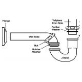 ZM Brass P-trap Pipe Basin Sink Waste Kit with Reducing Washer 1-1/4