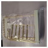 Lolalet Jewelry Organizer Stand, No Assembly Needed Display Storage with Rotating Earring Holder for Necklace Bracelet Rings, Galentines Valentines Gifts Room Dorm Decor for Women Girls -Gold