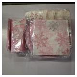 Tiamon 172 Pcs Winter Onederland Party Supply, Girls 1st Birthday Banner Pink and Silver Snowflake Tablecloth Winter Snowflake Plate Napkin Cup Tableware Set for Girl First Birthday Party Supply Decor