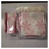 Tiamon 172 Pcs Winter Onederland Party Supply, Girls 1st Birthday Banner Pink and Silver Snowflake Tablecloth Winter Snowflake Plate Napkin Cup Tableware Set for Girl First Birthday Party Supply Decor