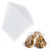 Handmd 200 Pcs Clear Resealable Cellophane Bags,Self Adhesive Sealing OPP Plastic Food Treat Cello Bags Great for Small Cookie,Candy, jewelry, Gift Wrapping (5"x6.7")