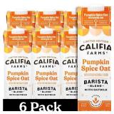 Califia Farms - Pumpkin Spice Oat Barista Blend Oat Milk, 32 Oz (Pack of 6), Shelf Stable, Dairy Free, Plant Based, Vegan, Gluten Free, Non GMO, High Calcium, Milk Frother, Creamer, Oatmilk