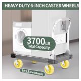 HOD 6 inch Heavy Duty Casters, 6" X 2" Industrial Casters Set of 4, YUPA Caster Wheels 3700LBS, 360  Swivel Plate Casters for Cart, Furniture, Workbench, Equipment