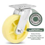 HOD 6 inch Heavy Duty Casters, 6" X 2" Industrial Casters Set of 4, YUPA Caster Wheels 3700LBS, 360  Swivel Plate Casters for Cart, Furniture, Workbench, Equipment