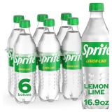 Sprite Lemon-Lime Caffeine Free Soda Soft Drink Bottles, 16.9 fl oz, 6 Pack