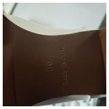 Cowboy Boots For Women, Cute Bluebonnet White Cowgirl Boots Floral Embroidered Knee High Country Boots Pointed Toe Chunky Heel Wide Calf Mid Calf Cowboy Boots SIZE 36