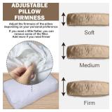Recliner Headrest Pillow, Versatile Neck Support Cushion with Velvet Cover for Adults, Ideal Accessory for Chair, Couch, Office, Bed, Lumbar Pain Relief, Travel, Lounging, Beige