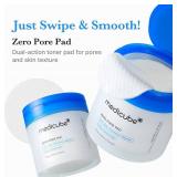 medicube Toner Pads Zero Pore Pad 2.0 | Dual-Textured Facial Pad for Exfoliation and Pore Care with 4.5% AHA Lactic Acid, 0.45% BHA Salicylic Acid | Ideal for All, Korean Skin Care, 70 Pads (1 Pack)