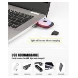 MELASA Unisex Hat with Light, USB Rechargeable Hands Free Headlamp LED Beanie, Winter Gifts for Men Dad Father Husband Him