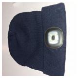 MELASA Unisex Hat with Light, USB Rechargeable Hands Free Headlamp LED Beanie, Winter Gifts for Men Dad Father Husband Him