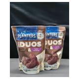 2 pk Planters Duos Espresso Flavored Hazelnuts & Cocoa Flavored Cashews 5 Oz Bags