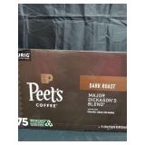 Peet s Coffee Major Dickason s Blend Premium Dark Roast Single Serve Coffee Pods  75 Count