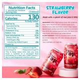 12 PK Fizz & Pop Popping Boba with Sparkling Strawberry Juice Bursting Pearls with Real Fruit Juice Ready to Drink, Supports Gut Health, No Artificial Sweetener, Non-GMO 11.2 Fl Oz Cans (1 Pack)