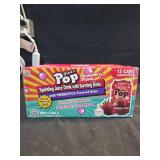 12 PK Fizz & Pop Popping Boba with Sparkling Strawberry Juice Bursting Pearls with Real Fruit Juice Ready to Drink, Supports Gut Health, No Artificial Sweetener, Non-GMO 11.2 Fl Oz Cans (1 Pack)
