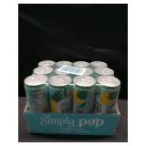 12 pk Simply Pop Fruit Punch Prebiotic Soda 12oz Can