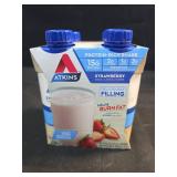 ATKINS STRAWBERRY SHAKE, 4-11OZ SHAKES