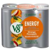 V8 +Energy Orange Pineapple Juice Energy Drink  8 fl oz Can  6 Count