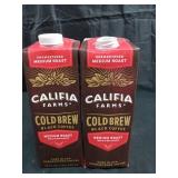 2 PK Califia Farms - Pure Black Medium Roast Cold Brew Coffee, 32 Oz 100% Arabica, Shelf Stable, Plant Based, Vegan, Gluten Free, Non GMO, Sugar Free, Iced Coffee