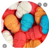 Halloween Gummy Skulls 1lb Bulk Candy