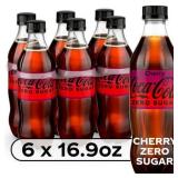 Coca-Cola Cherry Zero Bottles, 16.9 fl oz, 6 Pack (BB 11-20-25)