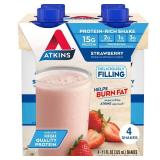 ATKINS STRAWBERRY SHAKE, 4-11OZ SHAKES
