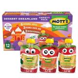 Motts No Sugar Added Dessert Dreamland Applesauce Pouches Variety Pack Caramel Apple Orange Swirl Bar & Snickerdoodle - 38.4oz/12ct (BB 1-19-26)