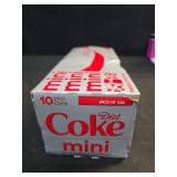 Diet Coke Diet Cola Soda Fridge Pack  7.5 fl oz Mini Cans  10 Pack