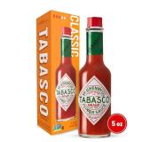 TABASCO Brand Original Red Pepper Hot Sauce, Medium Heat, Glass Bottle, Classic & Versatile Flavor, Three Simple Ingredients, Great for Dips, Tacos, Eggs, Pizza, Oysters & More, 5 Fl Oz (Pack of 1)