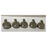 Stainless Steel Stove Control Knobs Set of 5 - Retail: $35 Stainless Steel Stove Control Knobs Set of 5 - Retail: $35