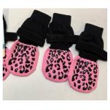 Pink Leopard Print Dog Socks with Non-Slip Grips - Retail: $8 Pink Leopard Print Dog Socks with Non-Slip Grips - Retail: $8
