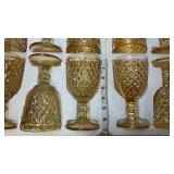 Amber Diamond Cut Wine Glasses Set of 6 - Retail: $35 Amber Diamond Cut Wine Glasses Set of 6 - Retail: $35