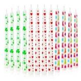 Nuanchu 12 Pcs 10'' Valentine's Day Taper Candles for Valentines, St. Patrick's Day and Easter Decorations for Table Red Heart Shamrocks Bunny Egg Candles Gift for Anniversary Wedding Irish Home Decor Nuanchu 12 Pcs 10'' Valentine's Day Taper Candles for Valentines, St. Patrick's Day and Easter Decorations for Table Red Heart Shamrocks Bunny Egg Candles Gift for Anniversary Wedding Irish Home Decor