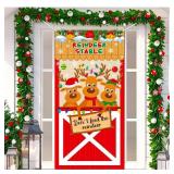 Reindeer Stable Door Cover with Hanging Rope - Retail: $15 Reindeer Stable Door Cover with Hanging Rope - Retail: $15