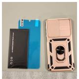 SunStory Phone Case for Samsung Galaxy S23 Plus Case with HD Screen Protector & Kickstand & Slide Camera Cover,[ Military-Grade ] Phone Case for Galaxy S23 Plus 6.6\',Rosegold - Retail: $12