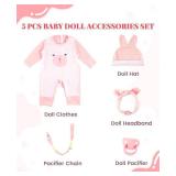 Baby Doll Clothing and Accessories Set - Pink Bunny Theme - Retail: $15 Baby Doll Clothing and Accessories Set - Pink Bunny Theme - Retail: $15