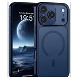 SUPFINE Magnetic for iPhone 17 Pro Case (Compatible with MagSafe)(Military Grade Drop Protection)(Camera Protection) Translucent Matte Shockproof Phone Cover,Dark Blue - Retail: $15 SUPFINE Magnetic for iPhone 17 Pro Case (Compatible with MagSafe)(Military Grade Drop Protection)(Camera Protection) Translucent Matte Shockproof Phone Cover,Dark Blue - Retail: $15