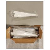 10 Pack Adjustable Shelf Brackets for Double Track System Closet Organization Heavy Duty Wire Shelf Brackets (White, 7.5 Inches) - Retail: $25 10 Pack Adjustable Shelf Brackets for Double Track System Closet Organization Heavy Duty Wire Shelf Brackets (White, 7.5 Inches) - Retail: $25