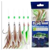 4Packs-6pcs Fishing Rigs with Luminous Hooks for Sea and Freshwater, 1 5m Length with Strong Connector Design Hook Size 1/0, 9, 12,12 - Retail: $25 4Packs-6pcs Fishing Rigs with Luminous Hooks for Sea and Freshwater, 1 5m Length with Strong Connector Design Hook Size 1/0, 9, 12,12 - Retail: $25