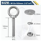 M12 Stainless Steel Eye Bolt Set - Retail: $14 M12 Stainless Steel Eye Bolt Set - Retail: $14